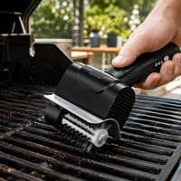 Nettoyeur de barbecue électrique, brosse à barbecue rotative à couple élevé, brosse à barbecue sans fil rechargeable 50W en acier inoxydable