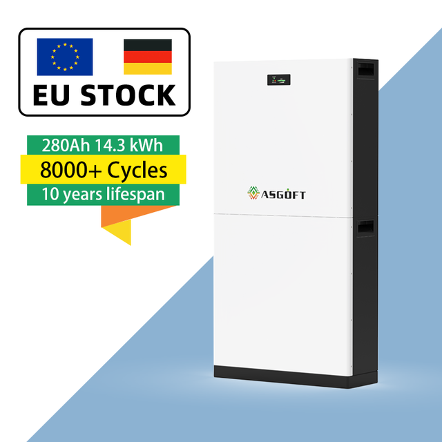 Germany Stock Home Energy Storage Battery 51.2V 280AH Lifepo4 Lithium Battery Backup 15kWh 30kWh Solar Battery Storage Systems