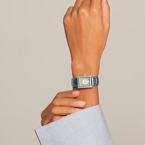 Montre à quartz pour femme, rectangulaire, avec lunette sertie de diamants, cadran à chiffres romains, bracelet en cuir, montre élégante pour robe, Longinesing - Product Image 2