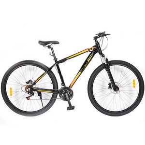 Vélo VTT pour hommes avec 21 vitesses Sports Mountain <span class=keywords><strong>Bicycle</strong></span> de l'usine de Chine avec frein à disque et fourche en acier - Product Image 1