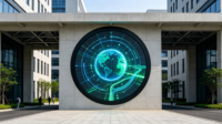 Affichage LED circulaire extérieur personnalisé P5, panneau publicitaire numérique circulaire pour la présentation de contenu sur de larges surfaces, lieux publics