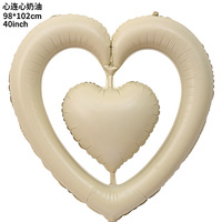 Décoration de fête de ballon de feuille d'aluminium d'amour de coeur à coeur de la Saint-Valentin ballons creux de coeur pour des fournitures de mariage