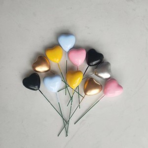 Hot Heart Shaped Decorative Picks Colorful Heart Picks for Valentine Party Wedding Cakes Table Decor - Product Image 3