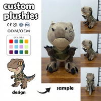 Fabricant de jouets en peluche personnalisés : Dinosaures de dessin animé qui clignent de l'œil, jouets en capsule Gashapon sur le thème militaire, peluches personnalisées pour expositions