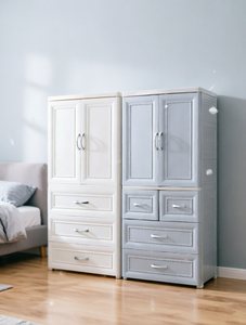 <span class=keywords><strong>Armadio</strong></span> in Plastica per Bambini con Asta Appendiabiti e 3 Cassetti, Mobile per la Conservazione dei Vestiti in PP Rinforzato per Camera da Letto, Vendita all'Ingrosso - Product Image 4