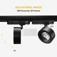 Rail d'éclairage commercial moderne sur rail 3cct Track Light Anti-éblouissement 10w 24w Spot LED réglable sur rail