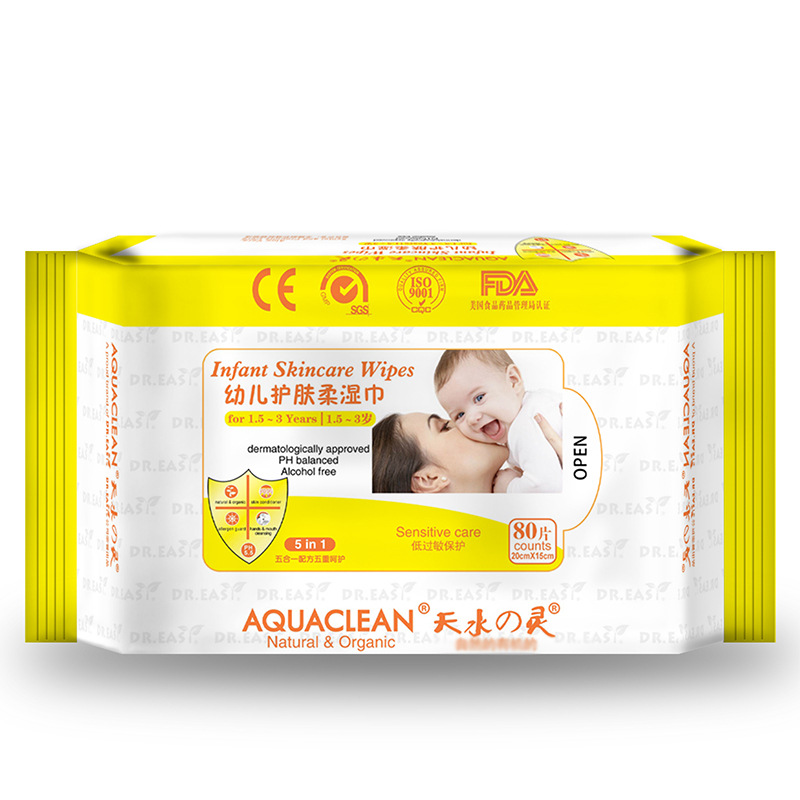 Eco-Friendly Reusable Unscented Wet Wipes Soft Fragrance Baby Cleansing for Sensitive Skin Popular