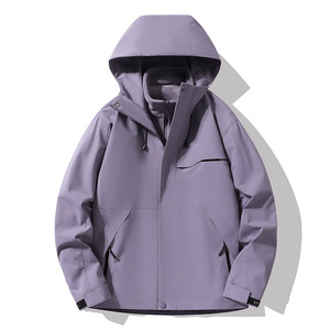 Veste d'hiver imperméable unisexe grande taille 3 en 1, veste de randonnée <span class=keywords><strong>chaude</strong></span> détachable, veste d'extérieur pour homme, veste à capuche coupe-vent - Product Image 5