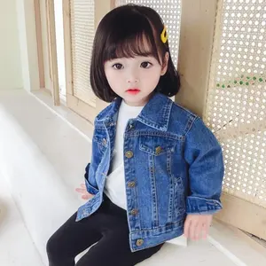 New Arrival Custom Loose Girls Jean Classic Washed Kids Denim Jacket