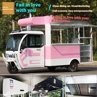Commercial Electric Food Truck Towable Breakfast Fast Food Catering Cart Ice Cream Truck 220v Stainless Steel