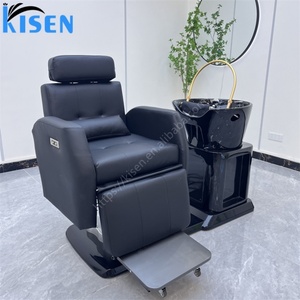 เฟอร์นิเจอร์ร้านเสริมสวยคุณภาพดีที่สุดของ Kisen เตียงสระผมสำหรับสปาแบบมืออาชีพ เตียงนวดศีรษะแบบไทย อ่างเซรามิก เก้าอี้สระผม - Product Image 3