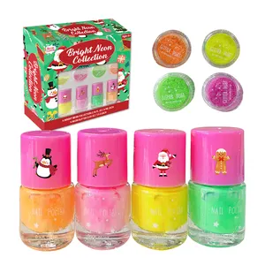 New Design Tear Off Mini Jelly Non Toxic Esmaltes De Unas Nail Polish Set With Glitter