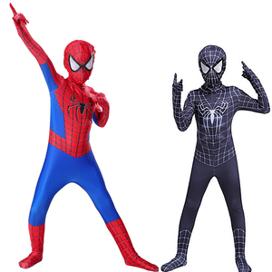 Costume Ispirato a <span class=keywords><strong>Spider</strong></span>-<span class=keywords><strong>Man</strong></span>, Tuta per Giochi di Ruolo, Design Nero e Rosso, Tessuto in Poliestere, Costume per Feste di Halloween - Product Image 2