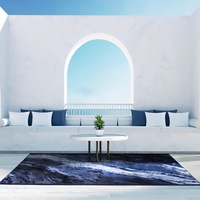 Tapis en laine et soie de luxe moderne fabriqué à Guangzhou, Chine, nouveau design, tapis sur mesure