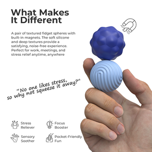 Juego de Pelotas Sensoriales de Silicona para Autismo con Logotipo Personalizado, Modernas, para Reducir el Estrés, con Signos Magnéticos - Product Image 4