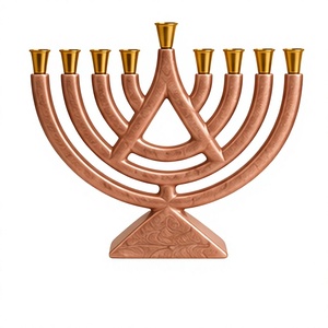 Élégante Ménorah à neuf branches pour la célébration de Hanouka et la décoration de la maison, support pour la bougie Shamash - Product Image 1