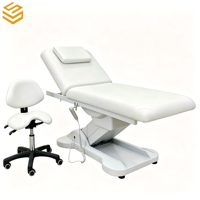 Table de massage des pieds professionnelle, table de massage électrique, lit de beauté, table de massage large avec base LED pour la réflexologie, salon de massage SPA