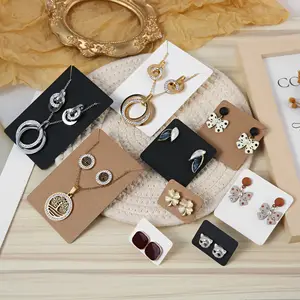 Luxe personnalisé imprimé collier boucle d'oreille bijoux affichage étiquette carte d'emballage boucles d'oreilles papier d'emballage