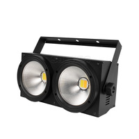 Lumière de scène pour public, blinder LED COB à 2 yeux, 200W, blanc chaud et blanc froid 2 en 1, en aluminium