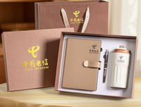 Ensemble cadeau d'affaires de luxe 3-en-1 : carnet en cuir A5, stylo à bille en métal avec boîte à café