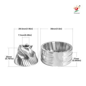 Juego de muelas para molinillo de café Evsc, piezas de molinillo cónico de acero inoxidable de 38 mm para molinillo manual de café en grano - Product Image 1