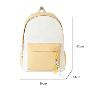 Support personnalisé étudiant loisirs voyage sac à dos imperméable en nylon haute qualité tissu sac d'école adolescent sac à dos