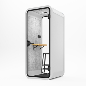 Cabine <span class=keywords><strong>téléphonique</strong></span> insonorisée pour bureau privé avec design moderne et cadre en alliage d'aluminium - Poste de travail sécurisé pour hôpitaux et centres commerciaux - Product Image 2