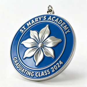 Medalla de Graduación Personalizada de Aleación de Zinc - Diseño de Ángel y Amor, Recuerdo Escolar con Impresión y Corte para la Clase de Graduación - Product Image 4