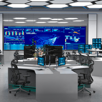 Table de console de salle de contrôle pour le contrôle du trafic aérien (ATC), l'industrie de l'énergie et chimique, les banques, les bureaux intelligents et les centres de données