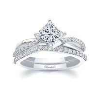 Bague de luxe bijoux en argent Sterling 925 Double couche princesse coupe Moissanite bague de fiançailles pour les femmes