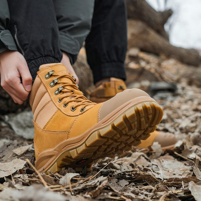 L605-Bota DE SEGURIDAD DE CUERO Crazy Horse marrón para