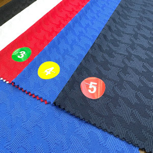 <span class=keywords><strong>100</strong></span> <span class=keywords><strong>Polyester</strong></span> 165gsm Jacquard vải dệt kim Wicking vật liệu tái chế cho bé trai bóng rổ và bóng đá Jersey Trắng Jersey - Product Image 1