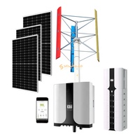Générateur d'éoliennes et panneaux solaires système hybride hors/sur réseau avec stockage d'énergie
