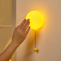 Lampe de nuit LED créative en forme de ballon, mignonne et mini, pour enfants, bébés, en silicone, rechargeable, avec capteur tactile