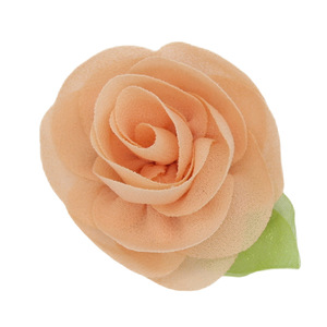 Fabriqué en usine broche fleur vêtements accessoires haute qualité multicolore Stock tissé en mousseline de soie fleurs coupées tissus pour robe - Product Image 4