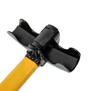 T Shaped Steering <b>Wheel</b> <b>Lock</b> Yellow Chrome Plated Iron Anti Drill Anti Pry Car Security <b>Lock</b> For Steering <b>Wheel</b> - Product Image 2