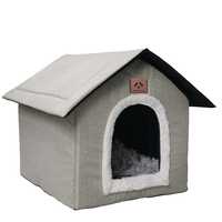 Lit d'intérieur pliable pour chat avec coussins lavables Lit chaud pour nid de couchage pour petit chien