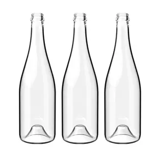 750毫升透明玻璃马球瓶透明玻璃酒瓶丝网印刷
