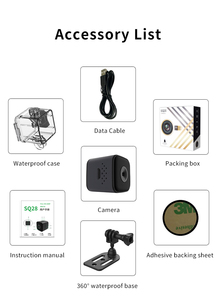 Kamera aksi olahraga SQ28 1080P, kamera Video helm Video olahraga Pro tahan air DV Go - Product Image 6