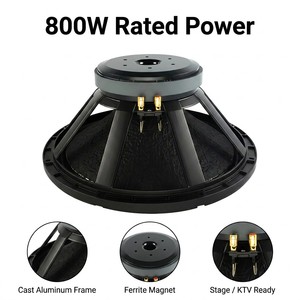 HDW-1880 Altavoz Subwoofer de Ferrita de 18 Pulgadas, 800 W RMS, 1600 W Pico, 8 Ohmios, Bobina de Voz de 4 Pulgadas para Sistemas de Sonido PA en Vivo - Product Image 2