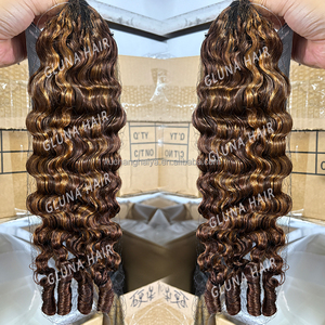 Vendita all'ingrosso # 350 Ciocche di <span class=keywords><strong>Capelli</strong></span> Ricci Birmani Arancione Zenzero Pre-annodate per Intrecciare, Estensioni di <span class=keywords><strong>Capelli</strong></span> Grezzi per Trecce Boho all'Uncinetto - Product Image 2