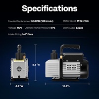 Échangeur de chaleur HVAC à tube à simple étage DR 3,5 CFM 1/4 HP 110V R134a/R12/R22/R502/R410a Pièces de chauffage de climatisation automobile Construction métallique 1
