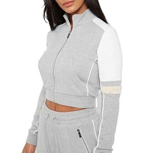 Logo personnalisé 2021 Automne Pas Cher Femmes Ensembles de Pieds À Fermeture Éclair Correspondant Survêtements pour Femmes Vierges Costumes de Jogging Survêtements En Gros - Product Image 2