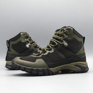 Botas de Senderismo para Hombre, Color Verde Oliva y Negro, Antideslizantes, Resistentes al Desgaste, con Cordones, para Trekking al Aire Libre - Product Image 1