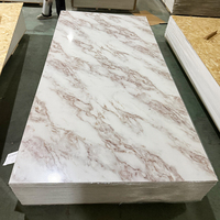 Panneau mural décoratif intérieur en PVC flexible effet marbre avec dorure haut de gamme et finition ultra brillante