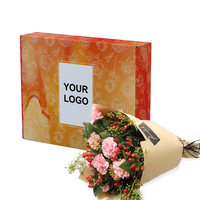 Boîte d'emballage de fleurs pour la Saint-Valentin, boîte cadeau de roses pour Thanksgiving et la fête des mères, papier romantique de luxe pour l'emballage des fleurs