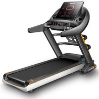 Caminadora Comercial Multifuncional Silenciosa con Reposabrazos, Equipo de Fitness Inteligente con Cinta de Correr Ancha para el Hogar