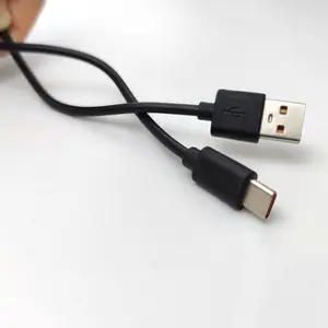 Penjualan Laris Kabel Pengisian Daya Telepon 1M Samsung 3A USB A Ke USB Kabel Tipe-c Hitam