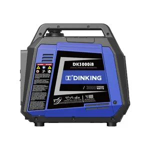 Dinking OEM Factory 3kw 3000w Key Start Silent Gasoline Propane Powered Inverter Generator