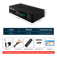 Junuo U001-Mini Récepteur Dvb-t2 1080p Full Hd Dvb-t/t2 + Dvb-c, Décodeur TV numérique gratuit